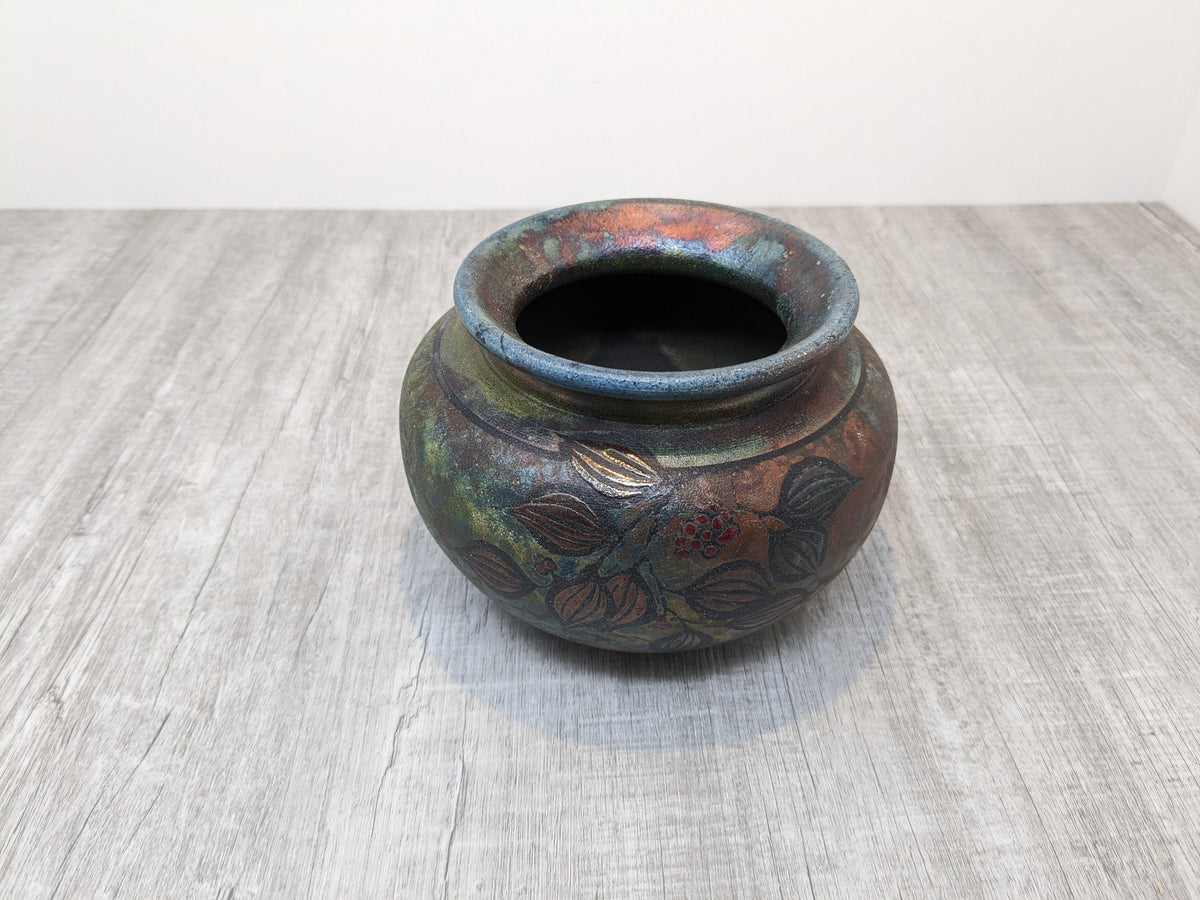 Braemar Studio Pottery Vase | Kevin Wright Raku Pottery