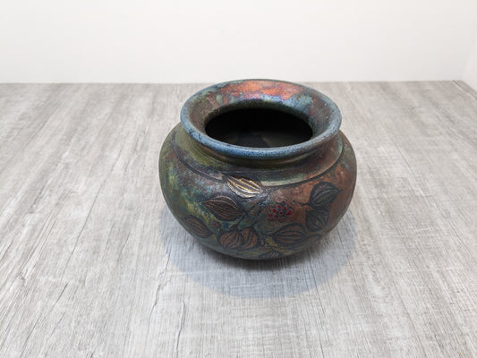 Braemar Studio Pottery Vase | Kevin Wright Raku Pottery