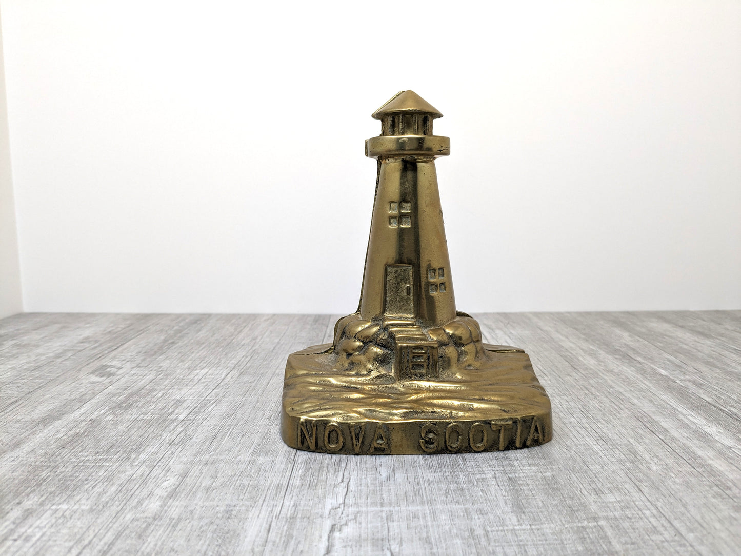 Cast Brass Bookends | Vintage Lighthouse Design | Nova Scotia