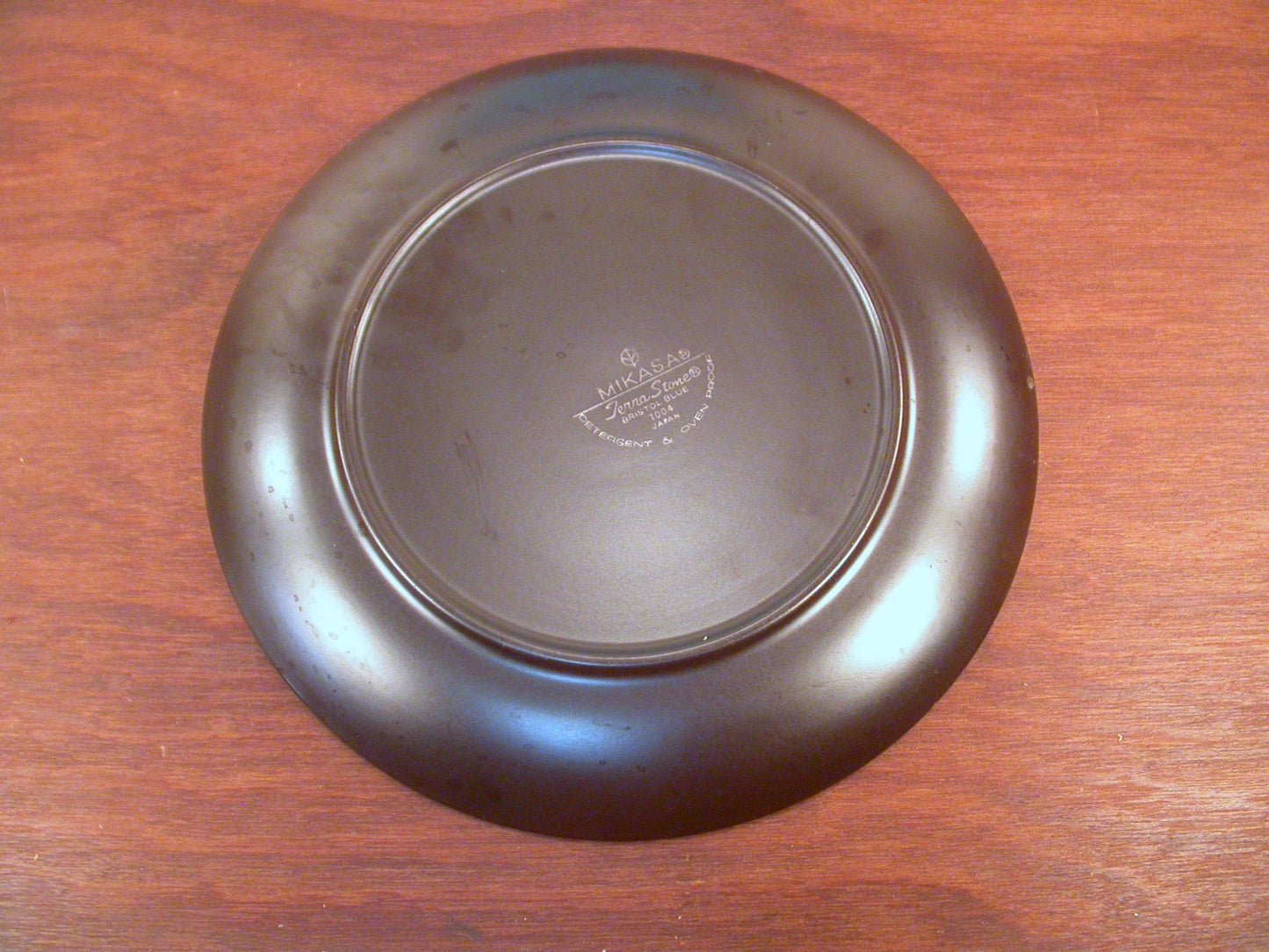 2 Mikasa Bristol Blue 12" Plates, Mikasa Terra Stone Mid-Century Plates