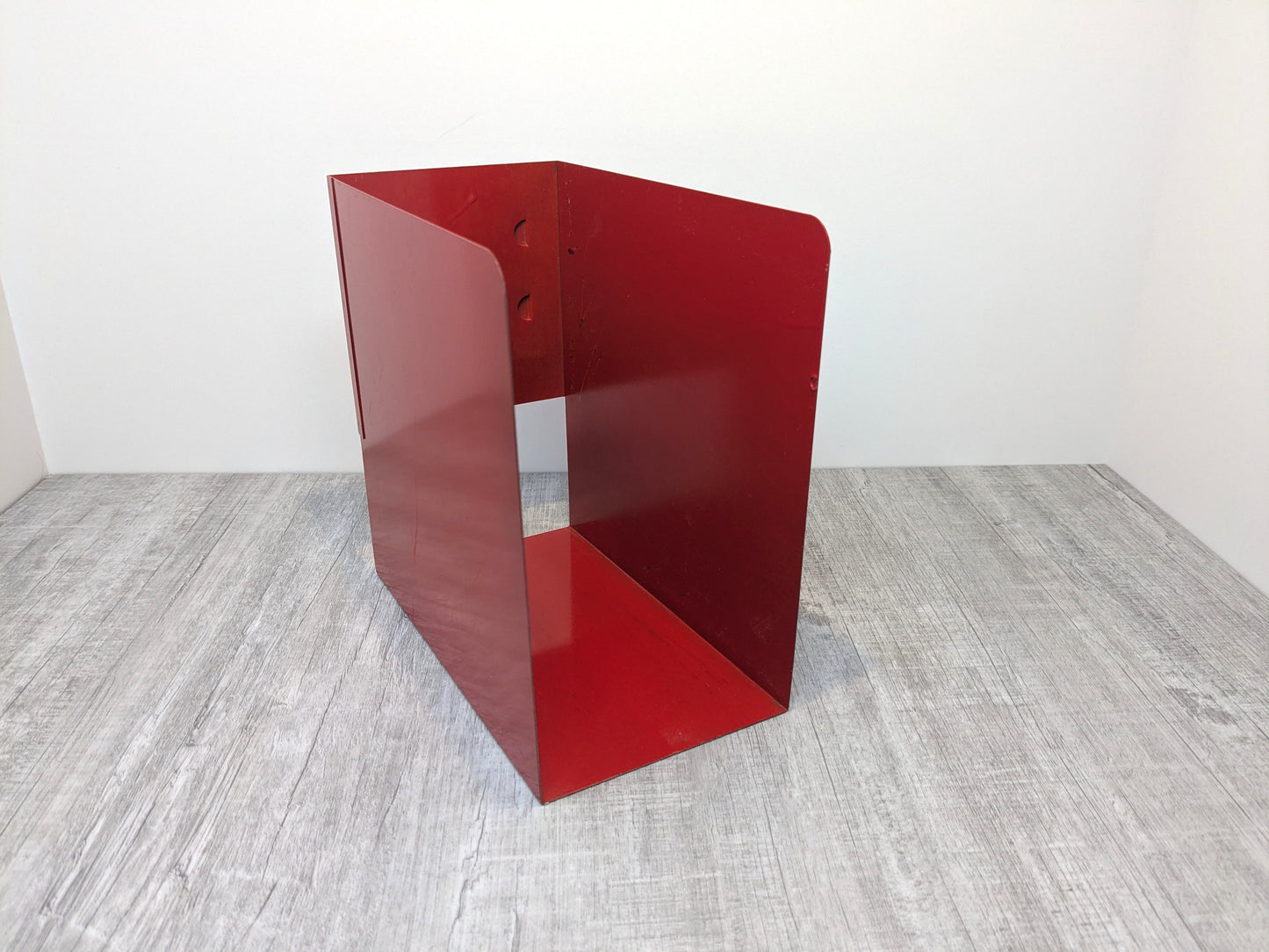 Vintage Metal Princeton Files | Brodart Red Magazine Holders