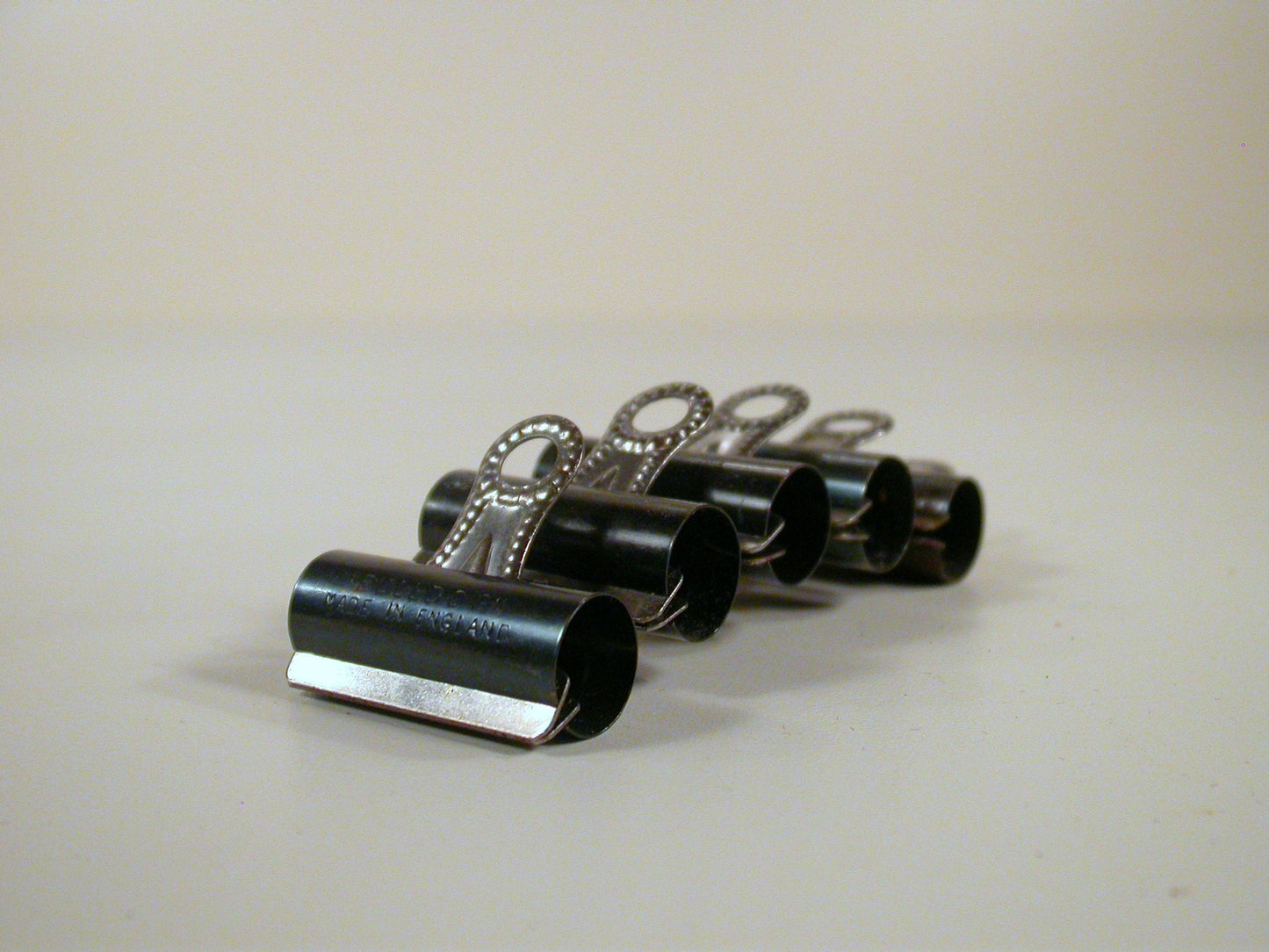 5 Bulldog Vintage Paperclips. Made in England Vintage Office Supply, Medium Paper clips 1.25"