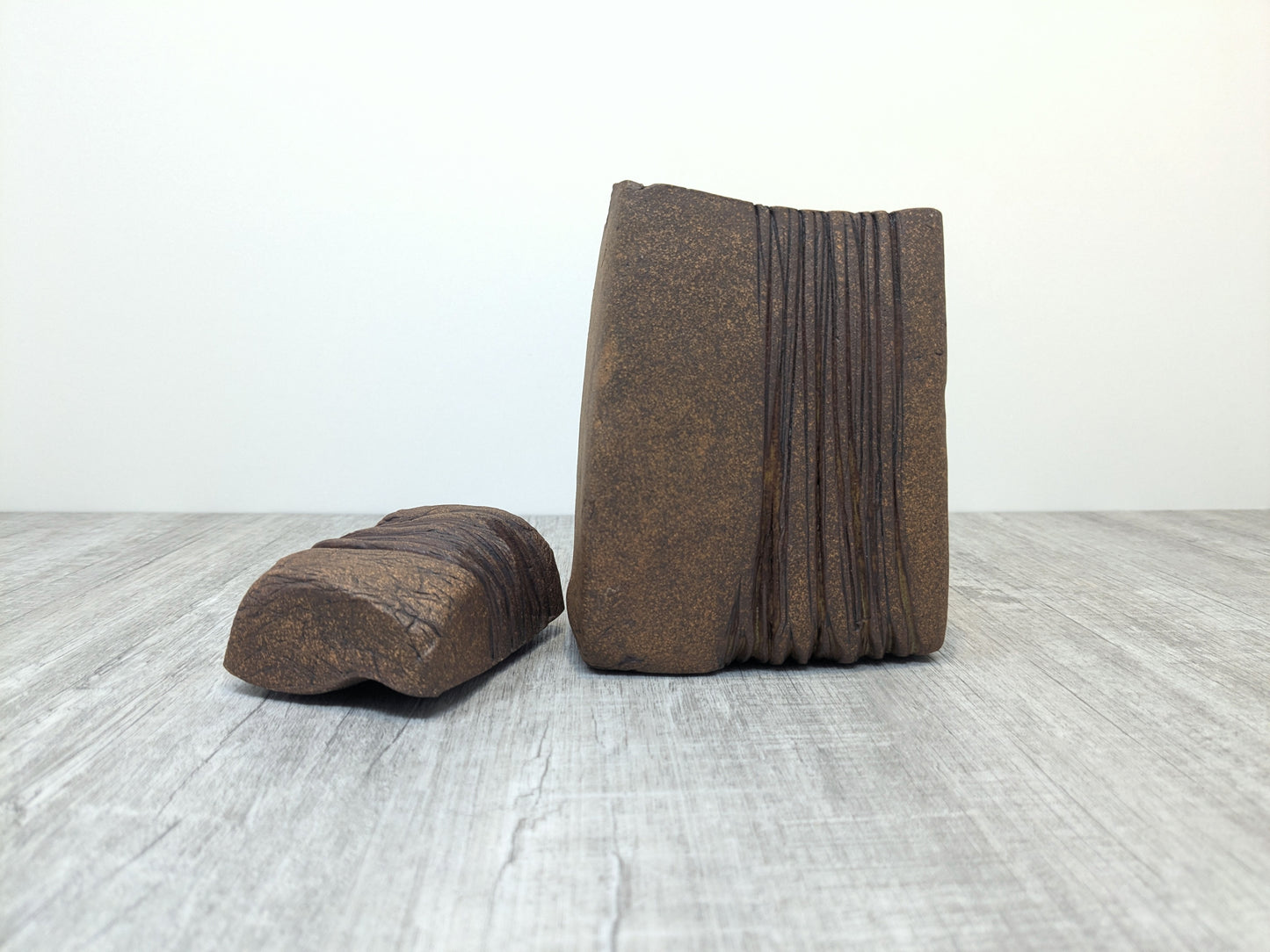 Carol Southward Studio Pottery | Brutalist Lidded Stoneware Container