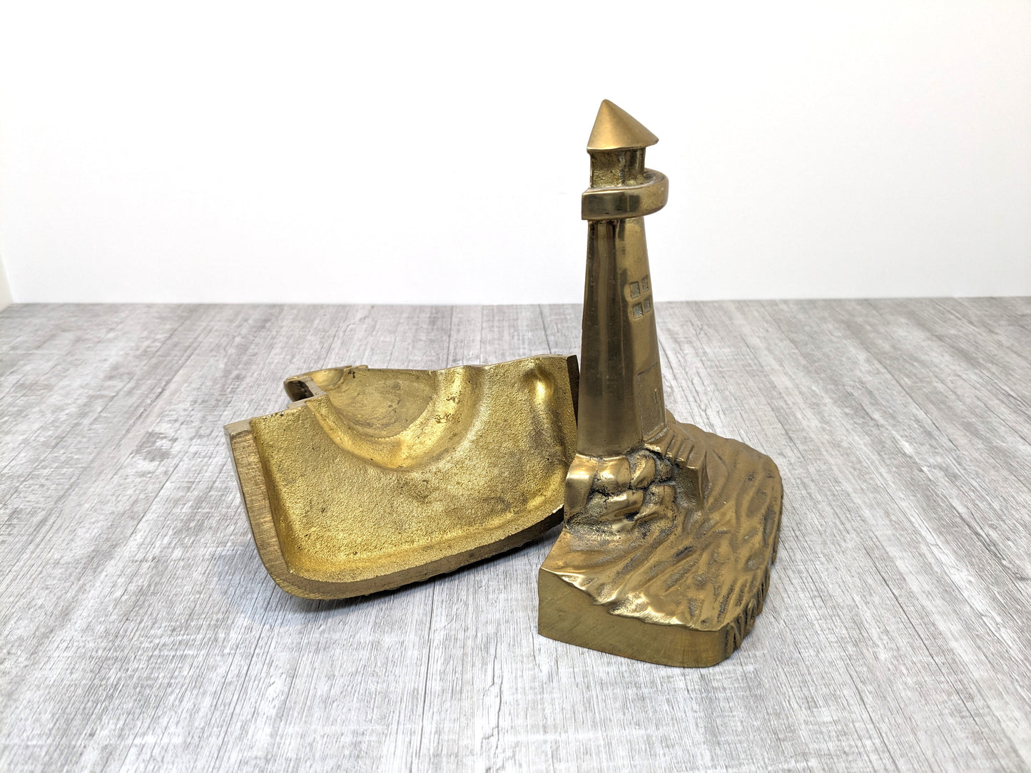 Cast Brass Bookends | Vintage Lighthouse Design | Nova Scotia