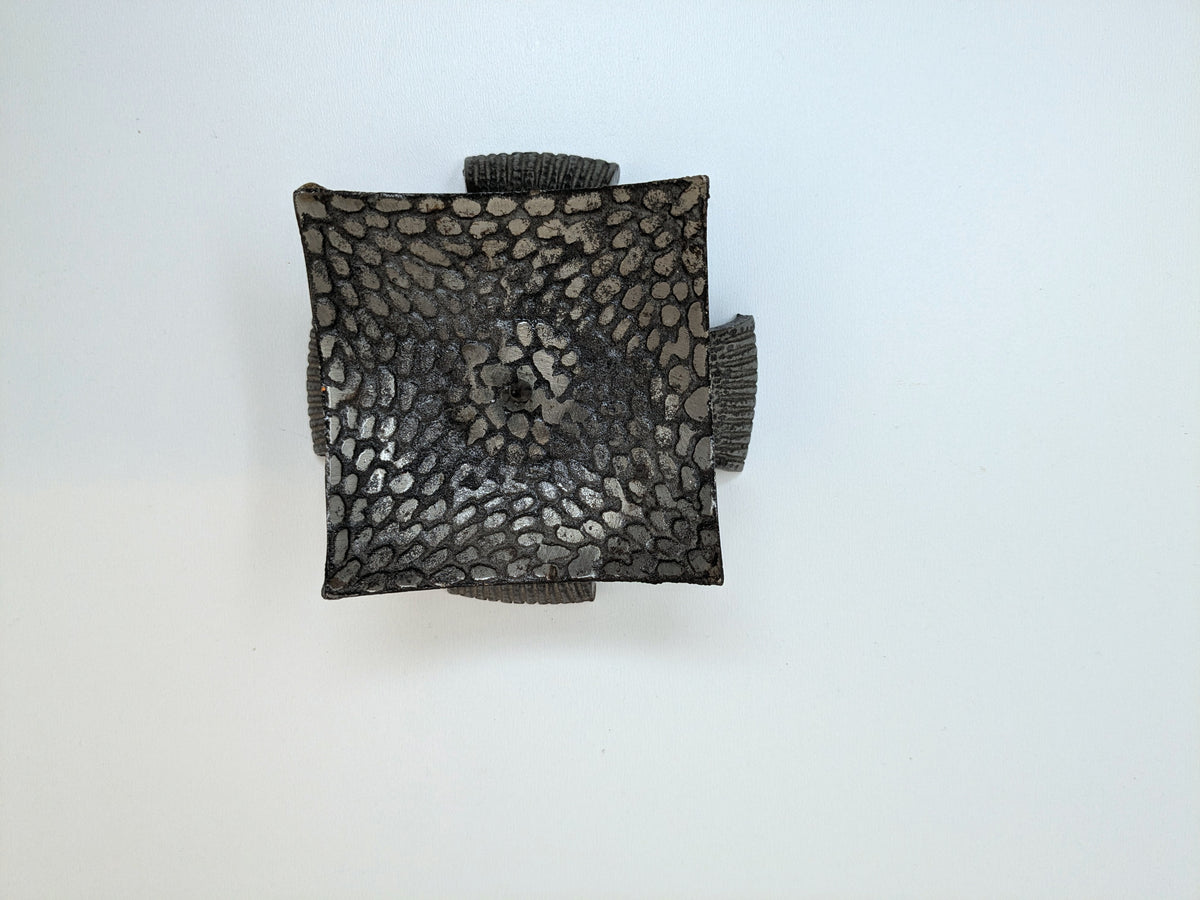 Textured Metal Pique-Cierge Candle Stand | Brutalist Style