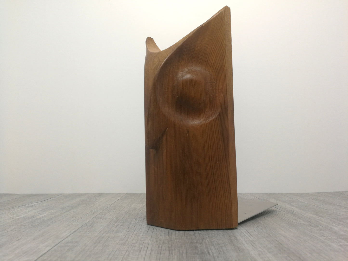 Wood Owl Mid Century Bookend | Carved Cedar Owl