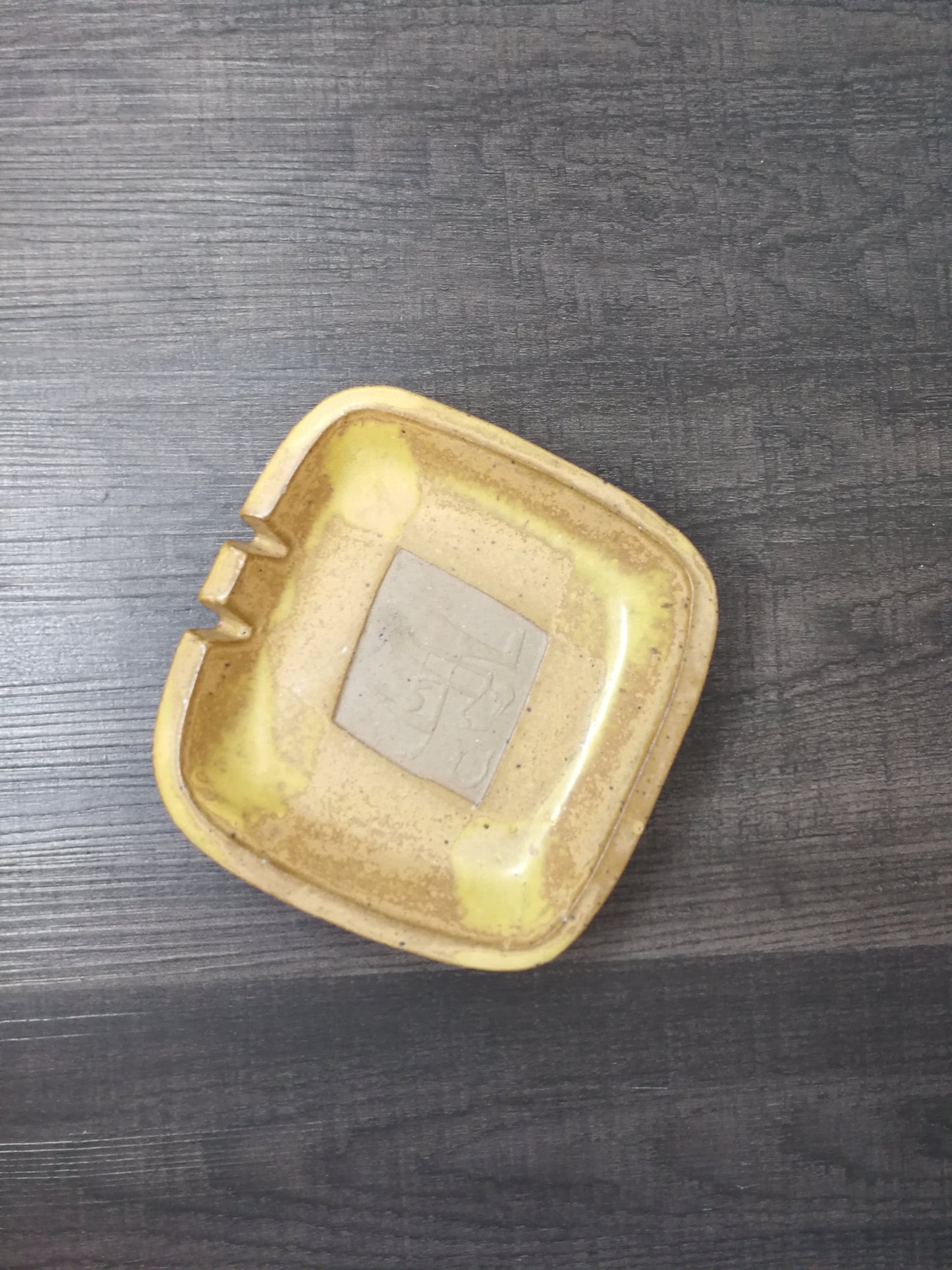 Studio Pottery Ashtray | Ceramic Arts Calgary Mid Century Tray | Luke Lindoe Ashtray with Horseman