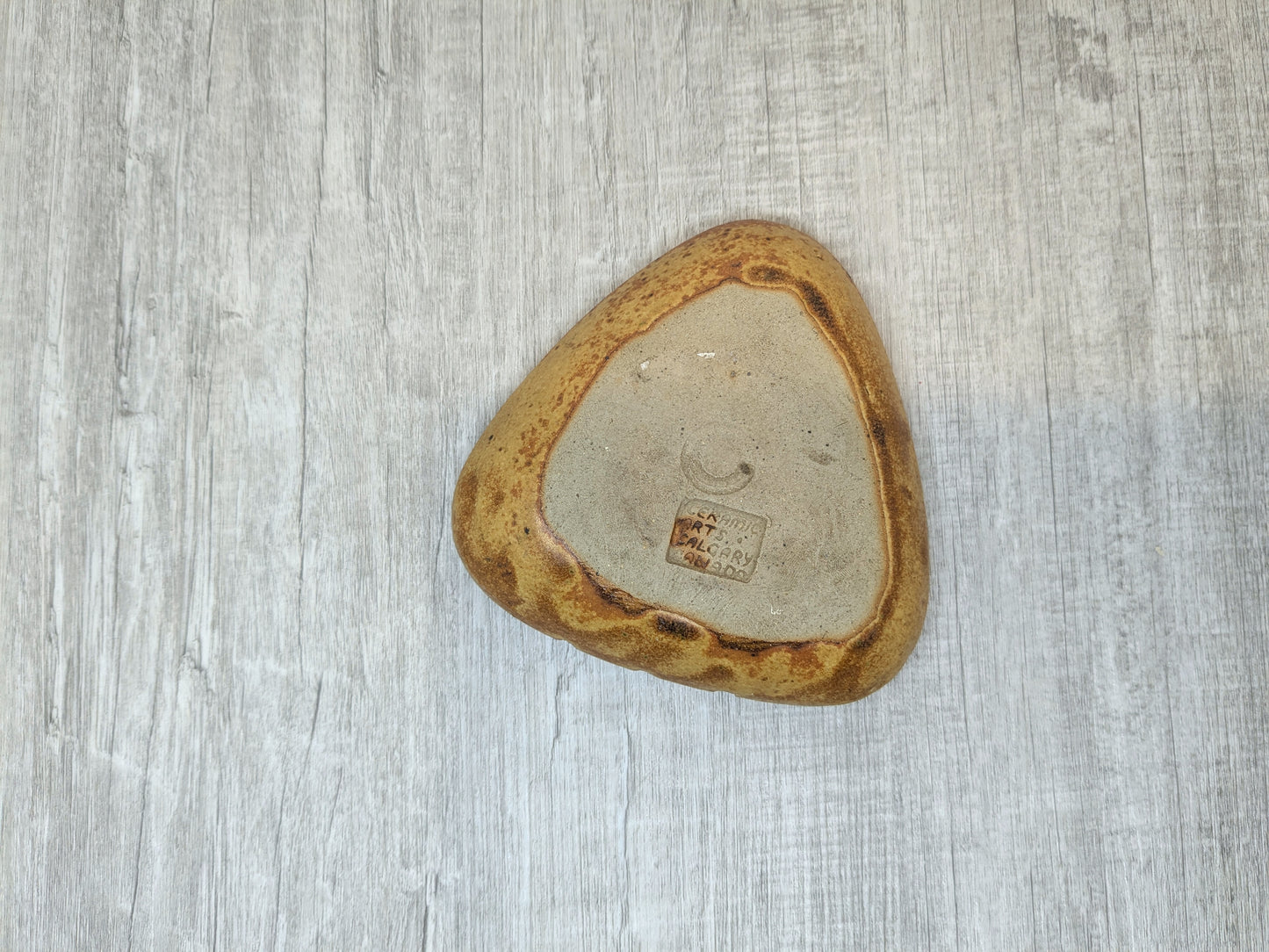 Studio Pottery Ashtray | Ceramic Arts Calgary Mid Century Tray | Triangular Ashtray