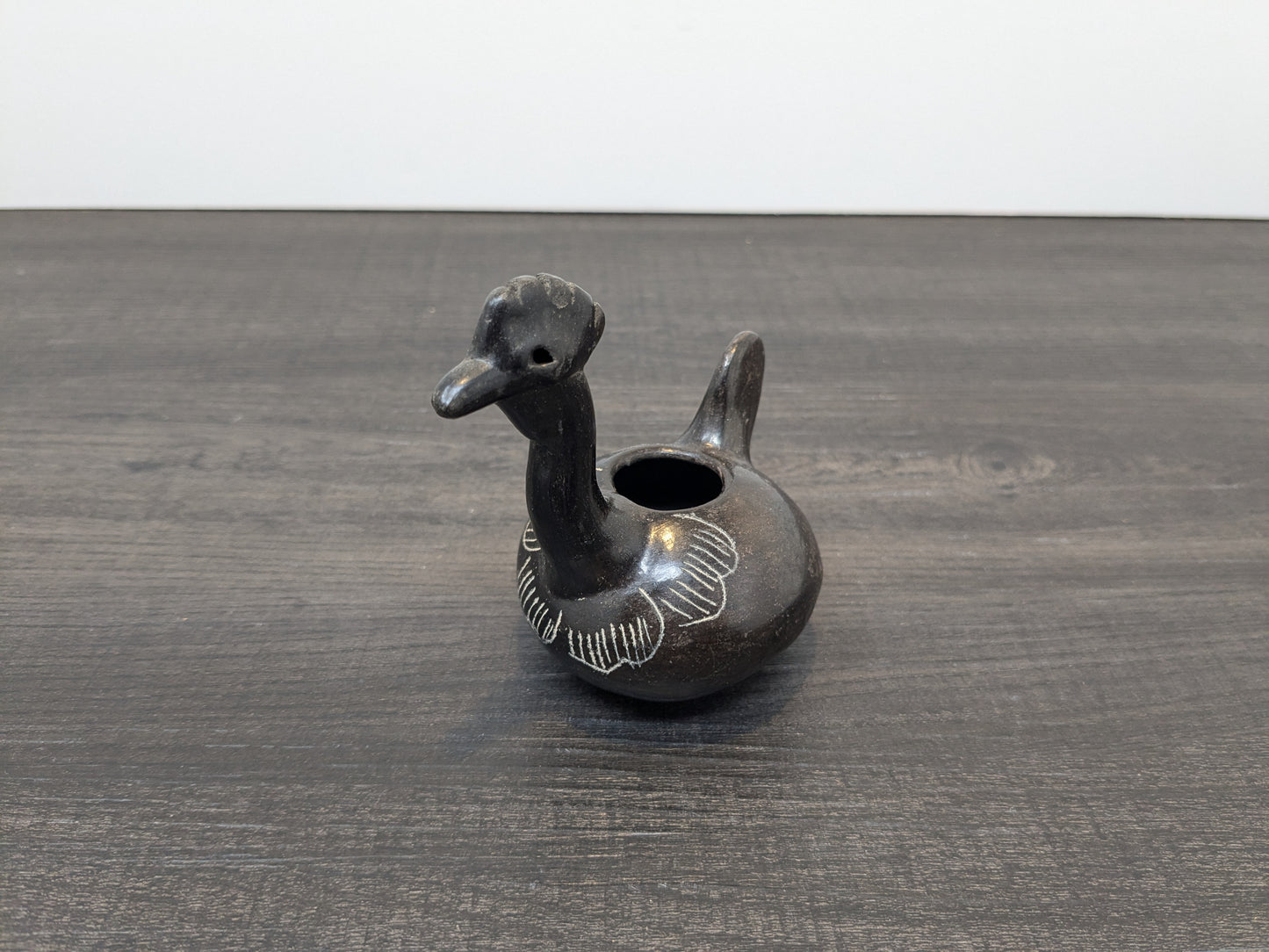 Vintage Quinchamali Pottery Chile | Small Rooster Pot| 20th Century Mestizo Traditional Chilean Decorative Pottery