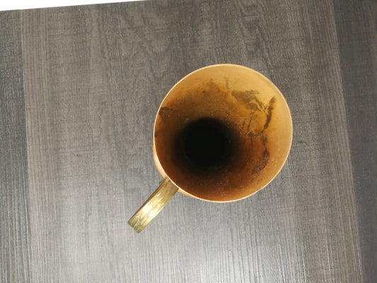 Mid Century Copper Pitcher Vase with Hand Hammered Handle | Black Design Highlights | SKS Germany