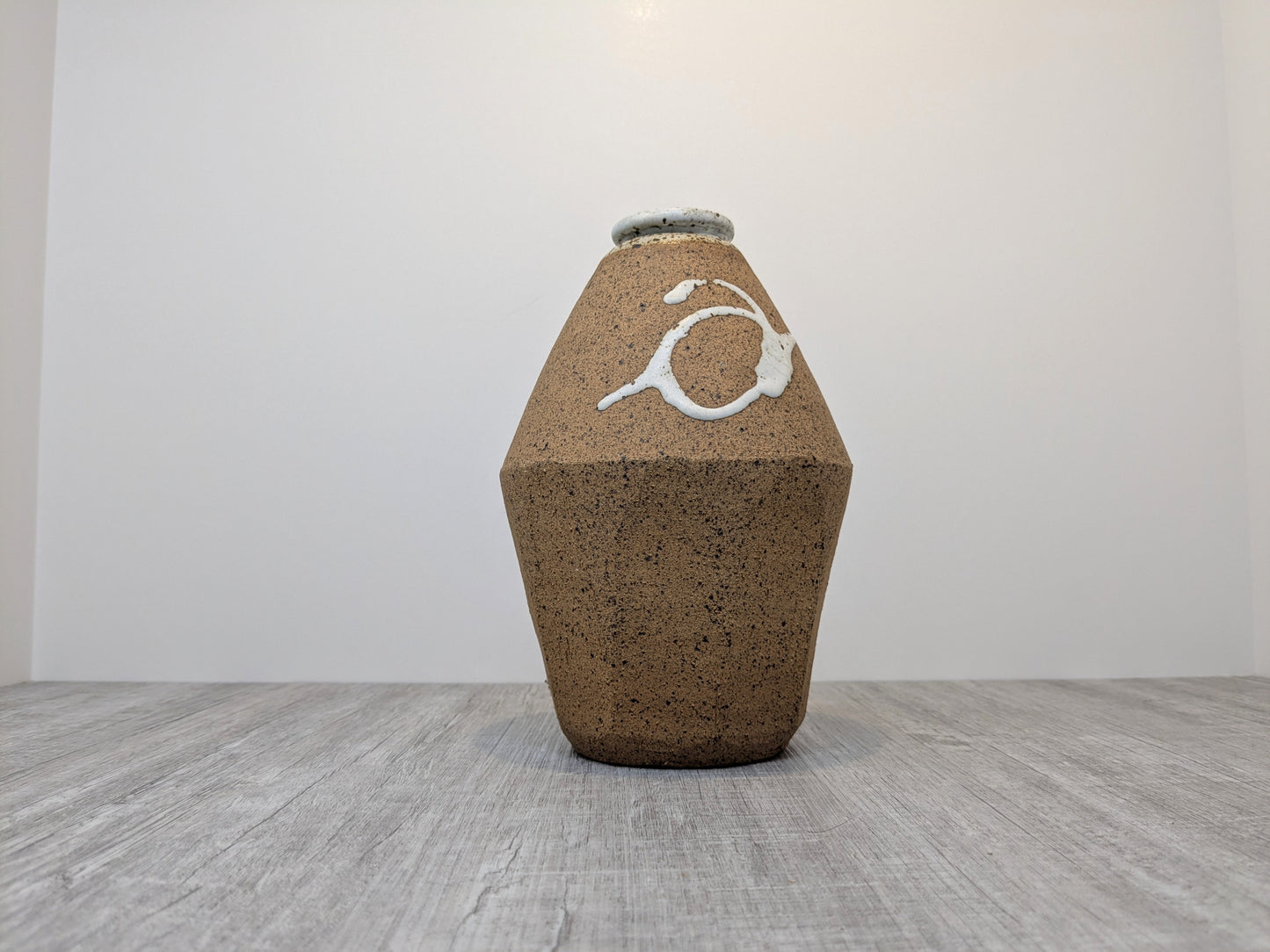 Danny Killick Multi faceted Stoneware Vase | Vintage British Stoneware Pottery