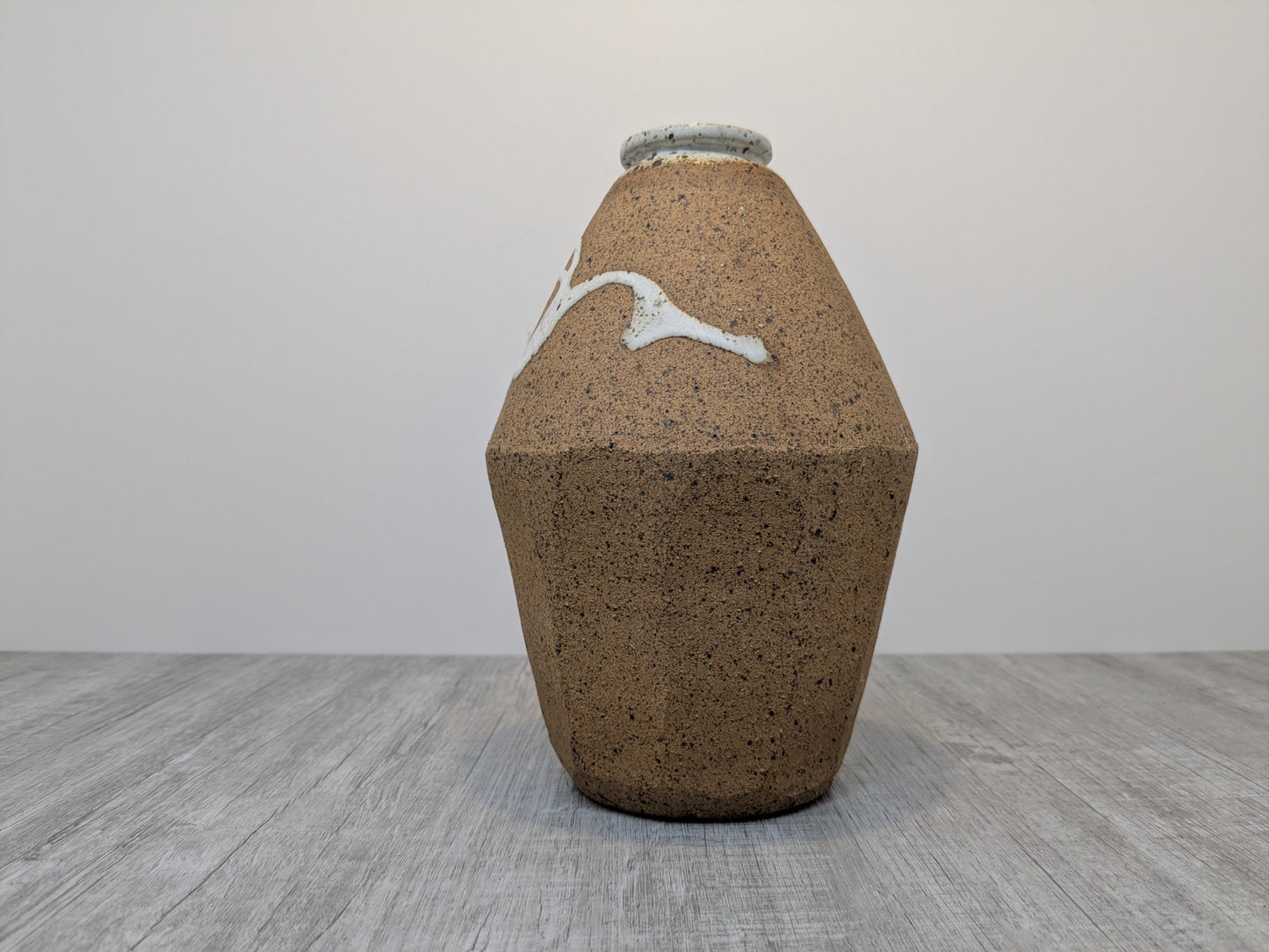 Danny Killick Multi faceted Stoneware Vase | Vintage British Stoneware Pottery