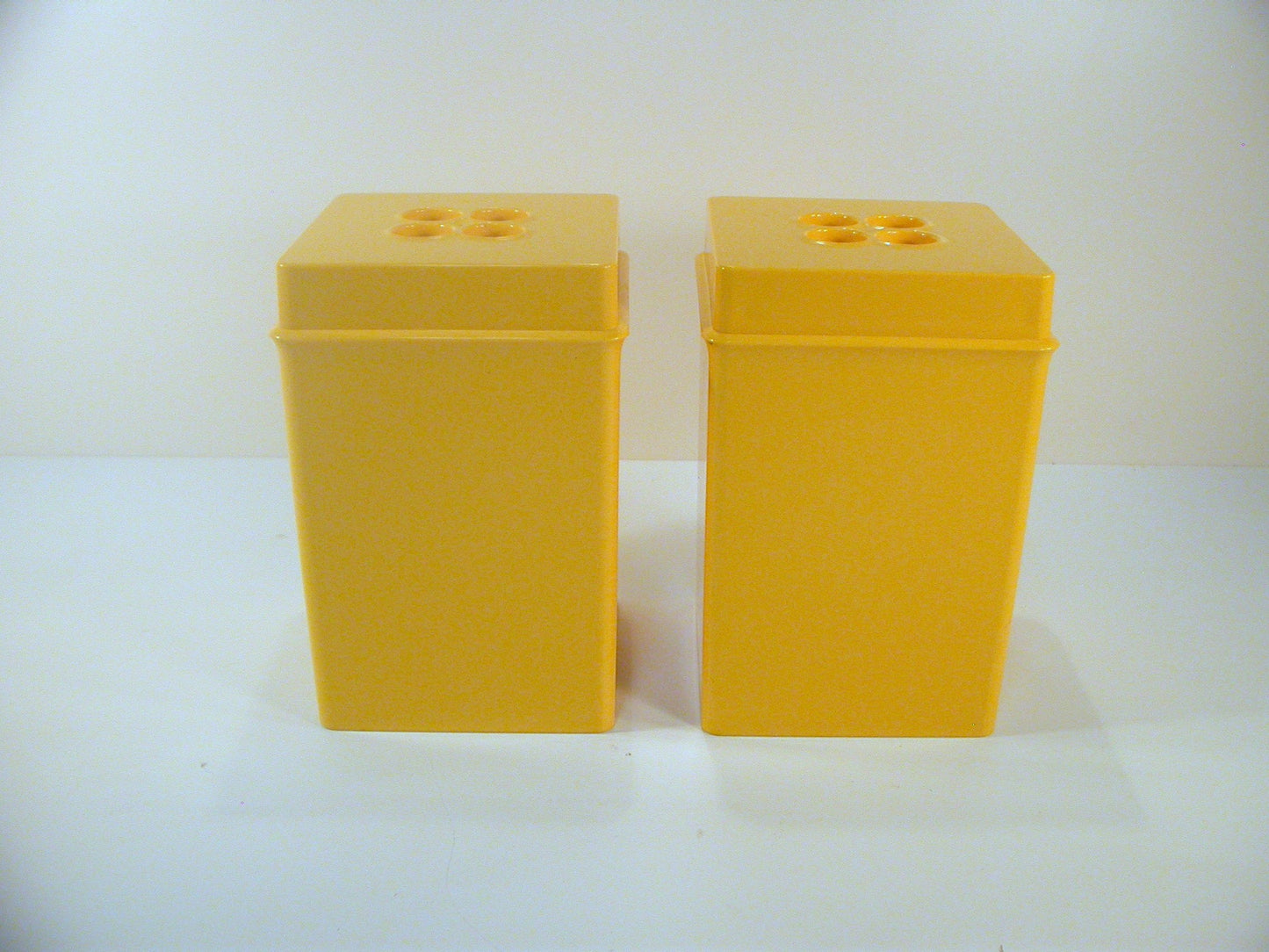 2 Dansk Gourmet Design Vivid Yellow Kitchen Canisters, Mod Kitchen Canisters, Scandinavian design