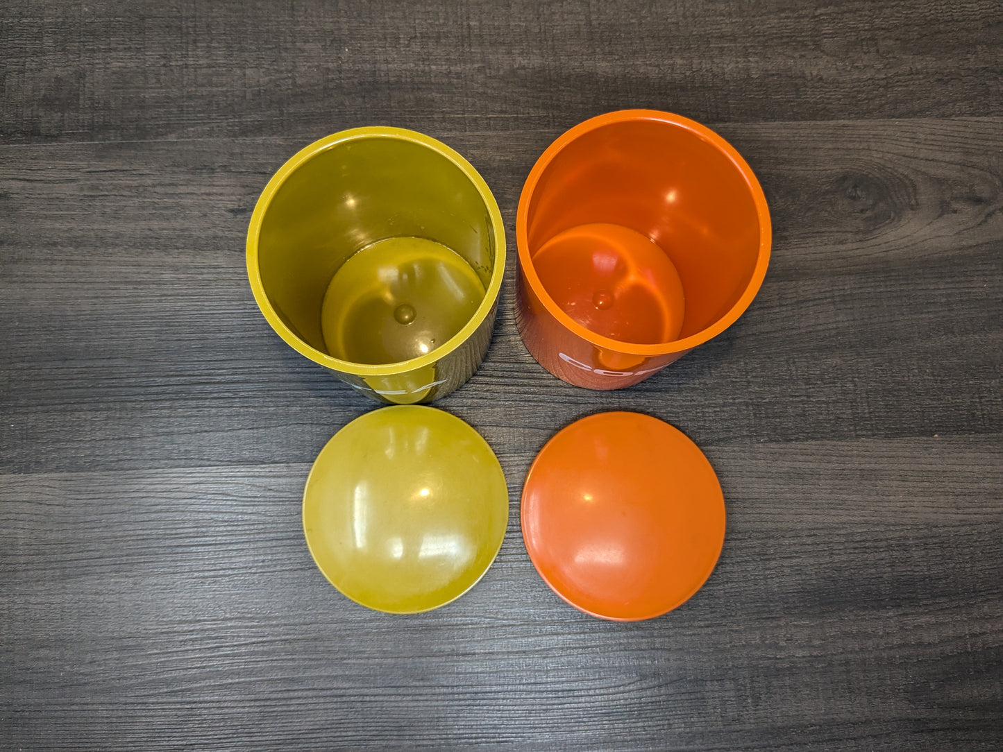 Danish Mid Century Plastic Canisters | Coffee & Tea Storage Containers | Vintage Mid Century Kitchenware