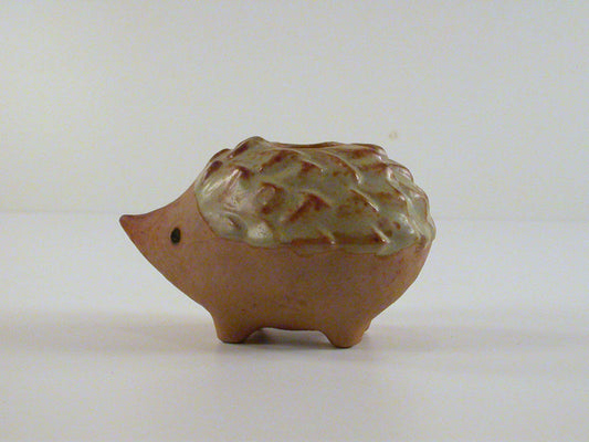 Pottery Hedgehog Candle Holder, David Stewart ? Art Pottery