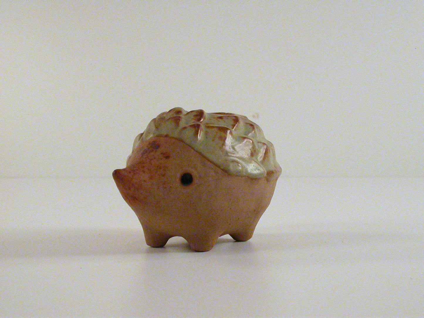 Pottery Hedgehog Candle Holder, David Stewart ? Art Pottery