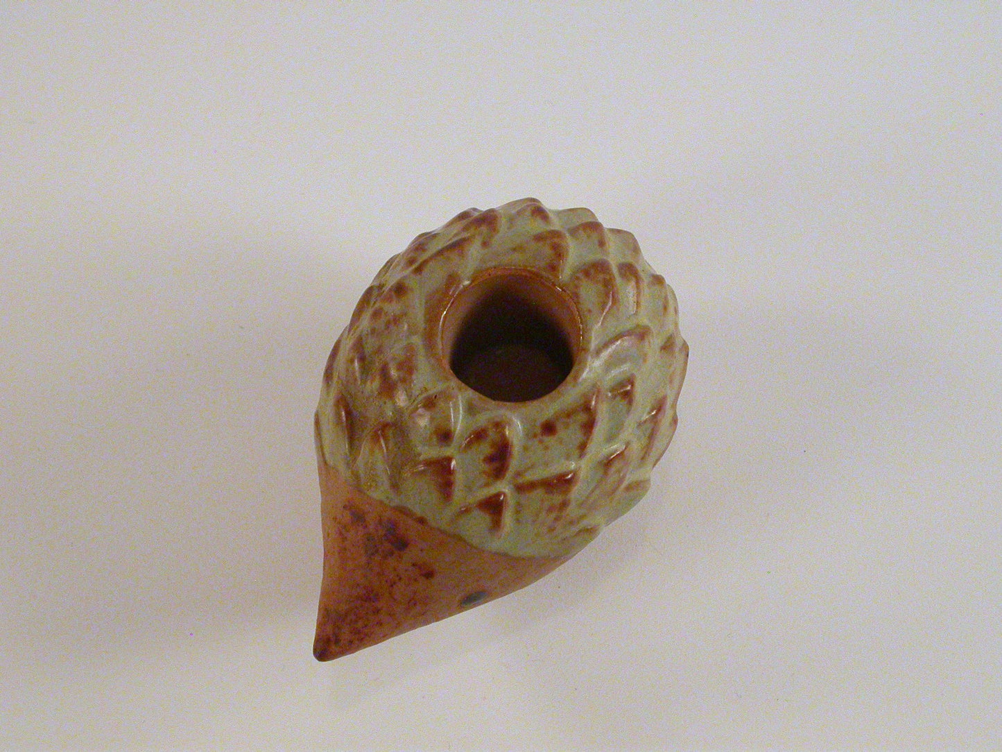 Pottery Hedgehog Candle Holder, David Stewart ? Art Pottery