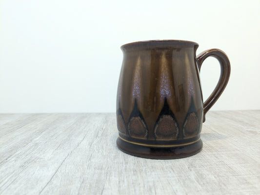Denby-Langley Pottery Brown Tudor Flame Mug | British Pottery