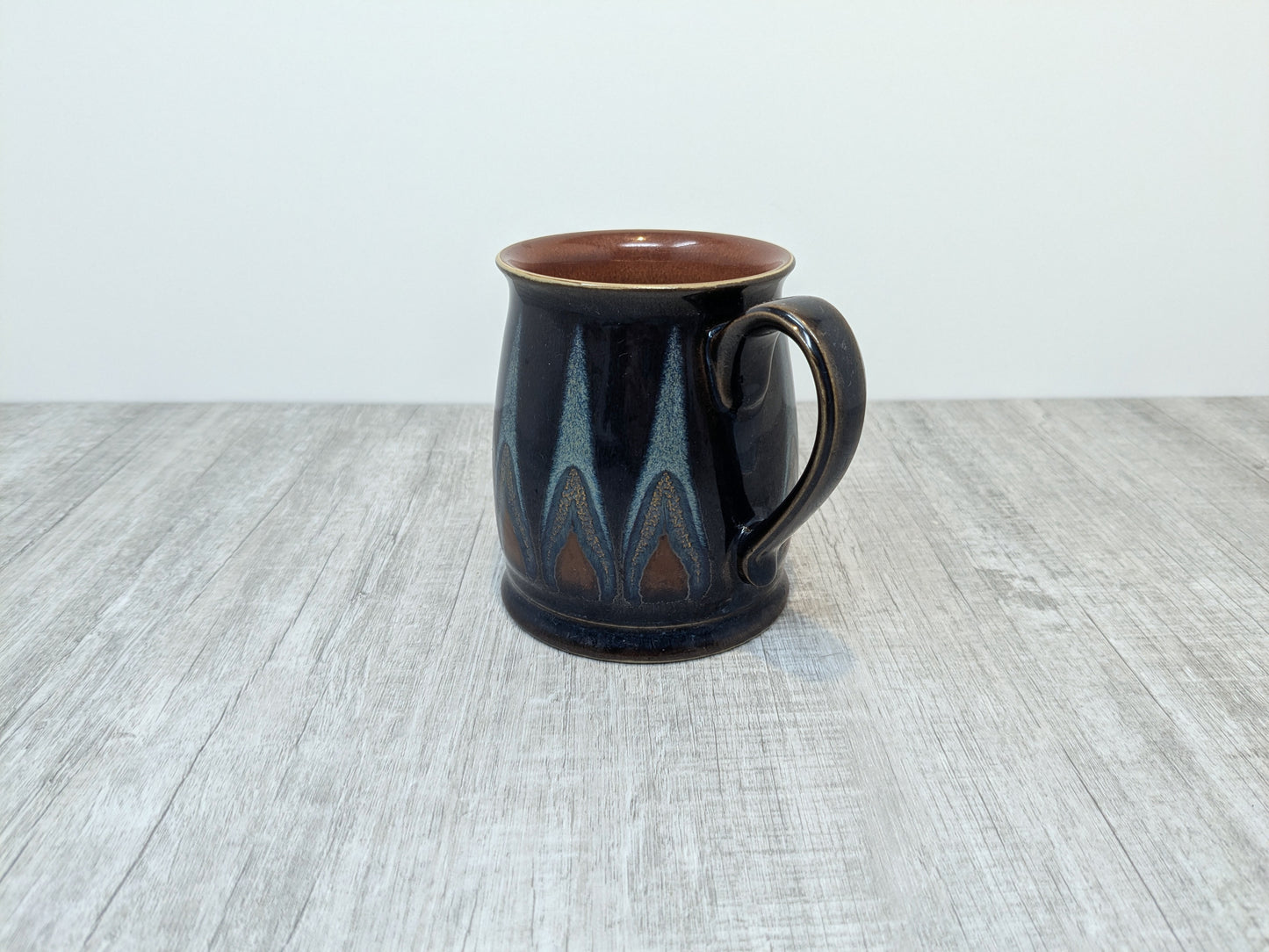 Denby-Langley Pottery Blue Tudor Flame Mug | British Pottery