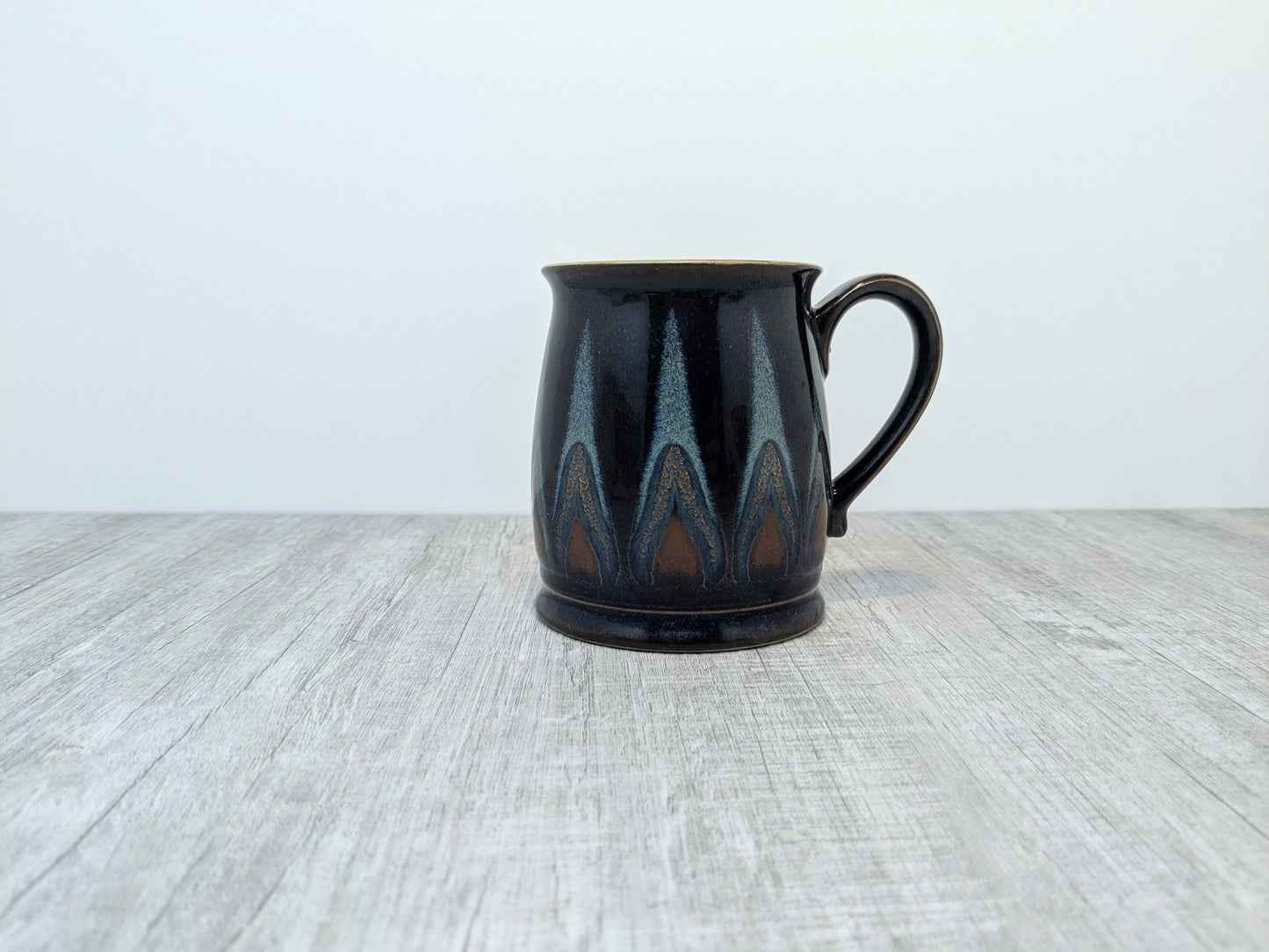 Denby-Langley Pottery Blue Tudor Flame Mug | British Pottery