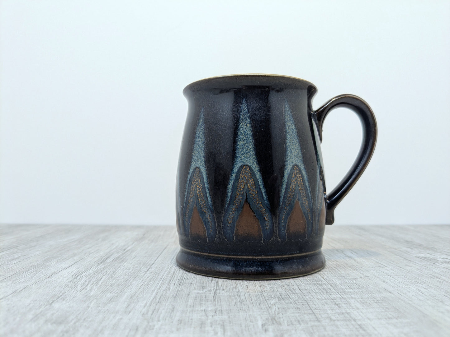Denby-Langley Pottery Blue Tudor Flame Mug | British Pottery