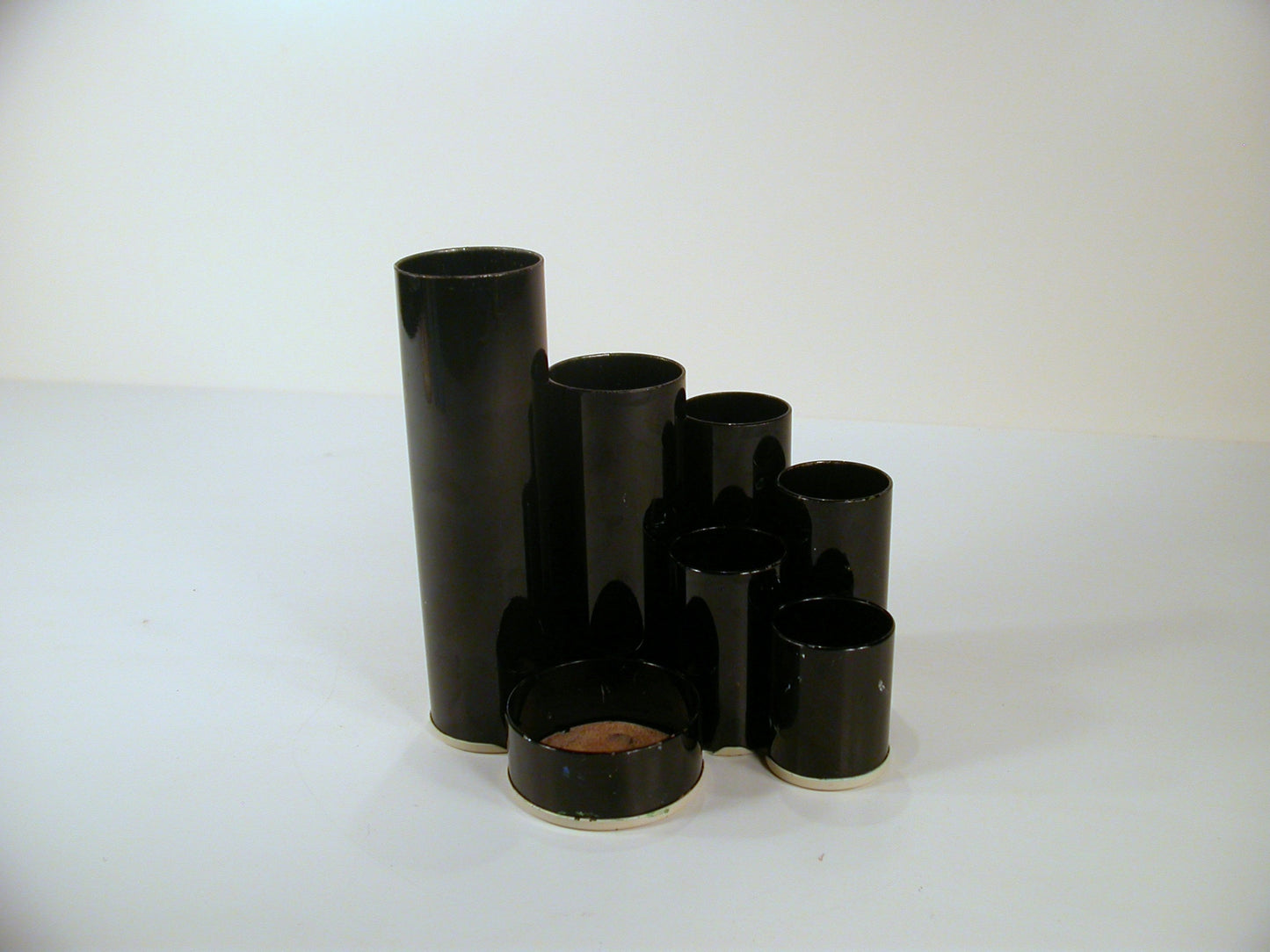 Black Metal desk Organizer, Architectural Form, German Design by Deyhle,  Made in Japan Under License