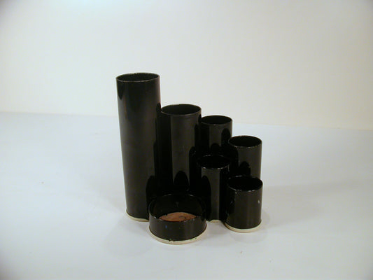 Black Metal desk Organizer, Architectural Form, German Design by Deyhle,  Made in Japan Under License