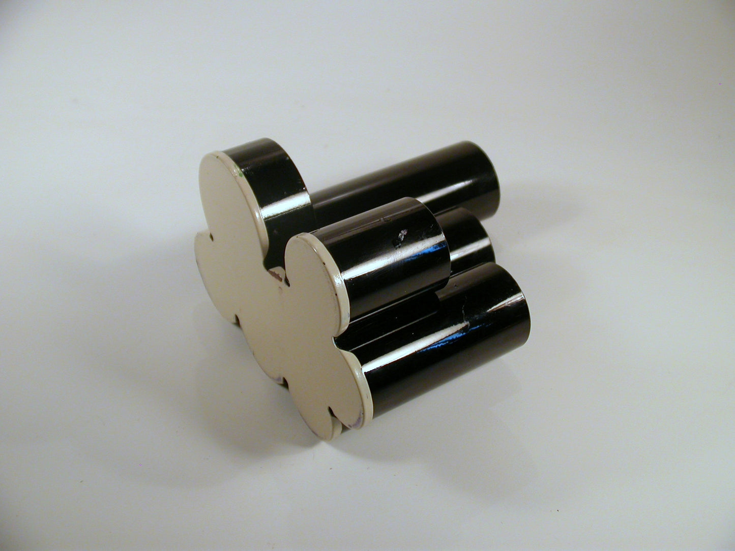 Black Metal desk Organizer, Architectural Form, German Design by Deyhle,  Made in Japan Under License