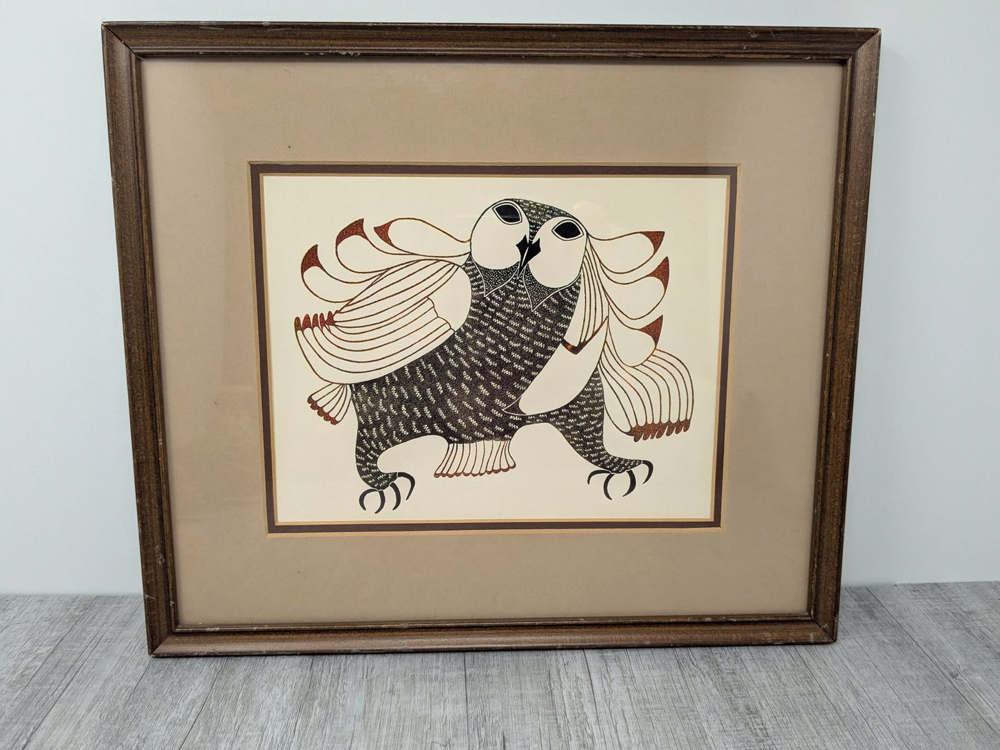Framed Print by Pitaloosie Saila | Vintage Indigenous Art Card Print