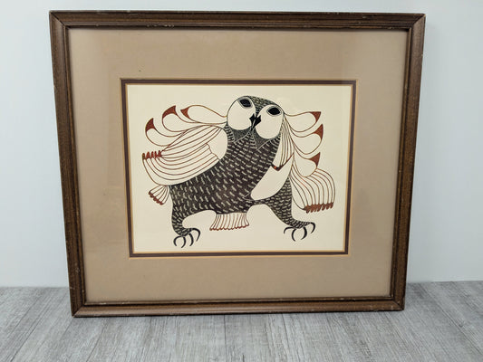 Framed Print by Pitaloosie Saila | Vintage Indigenous Art Card Print