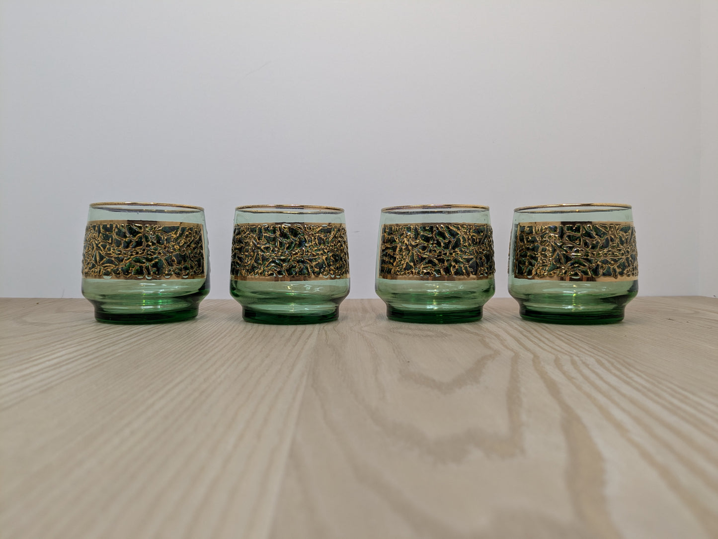 Mid-Century Dominion Glass Tumblers | Culver Style Mint Green Glass