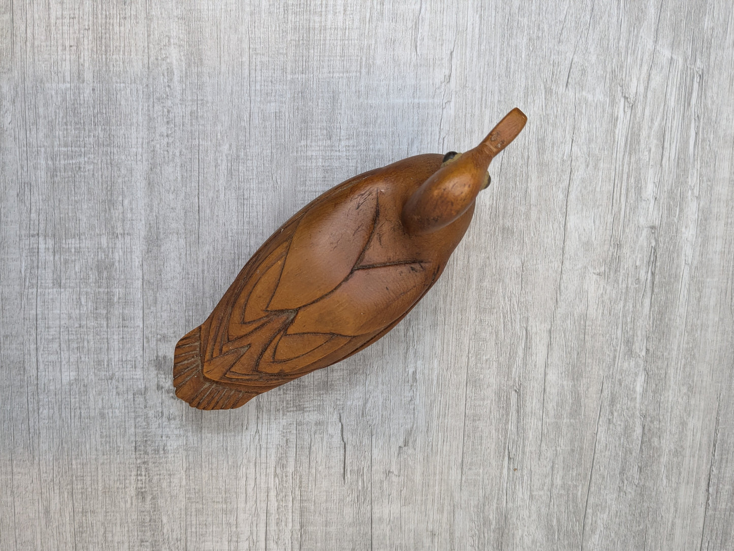 Folk Art pine carving | Wood Duck carving