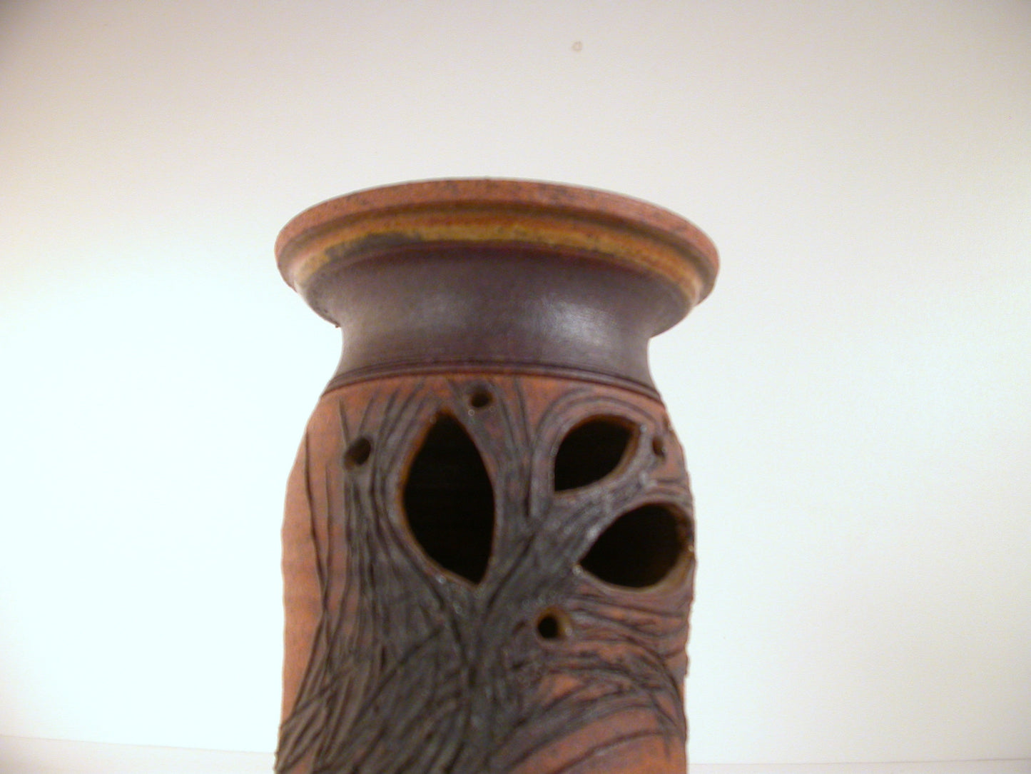 Drahanchuk Studio Stoneware Pottery Vase or Candle Holder