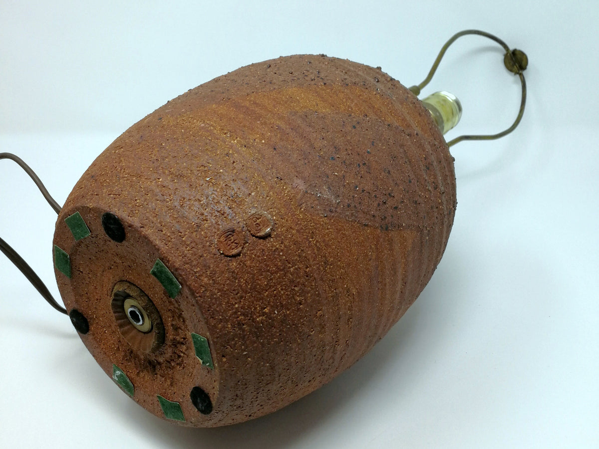 Ed Drahanchuk | Studio Pottery Stoneware | Table Lamp | Mid Century