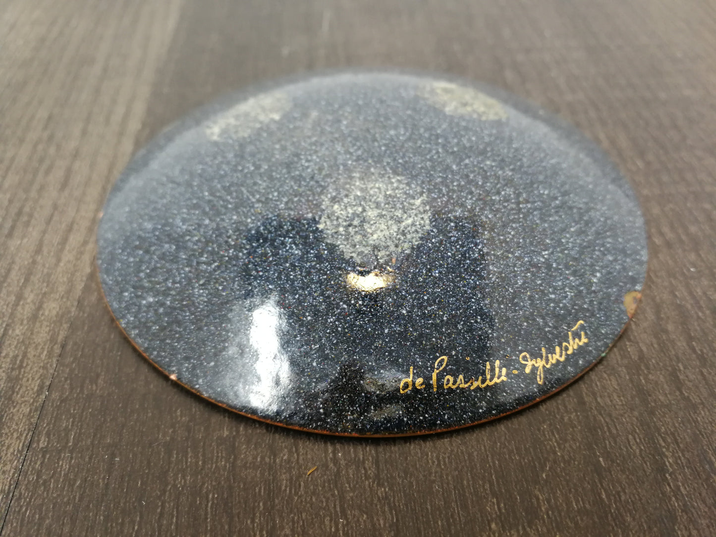 Micheline & Yves Sylvestre De-Passillé 1970's Enameled Small Dish | Ornamental Mid Century Dish