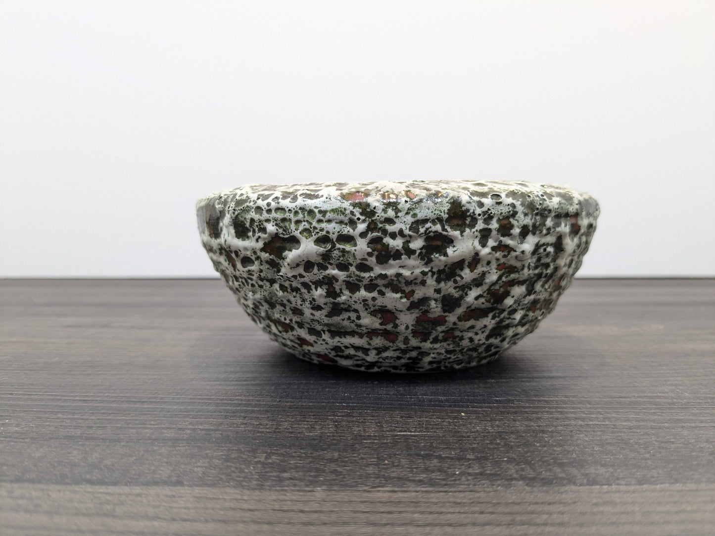 Fat Lava Art Pottery Bowl | Volcanic Textured Finish| Mid Century Art Pottery Vase
