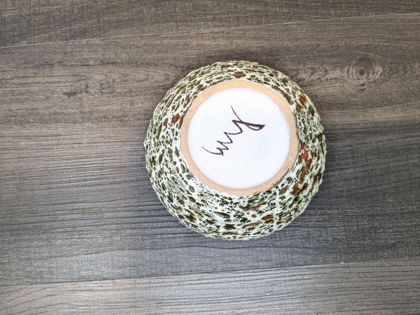 Fat Lava Art Pottery Bowl | Volcanic Textured Finish| Mid Century Art Pottery Vase