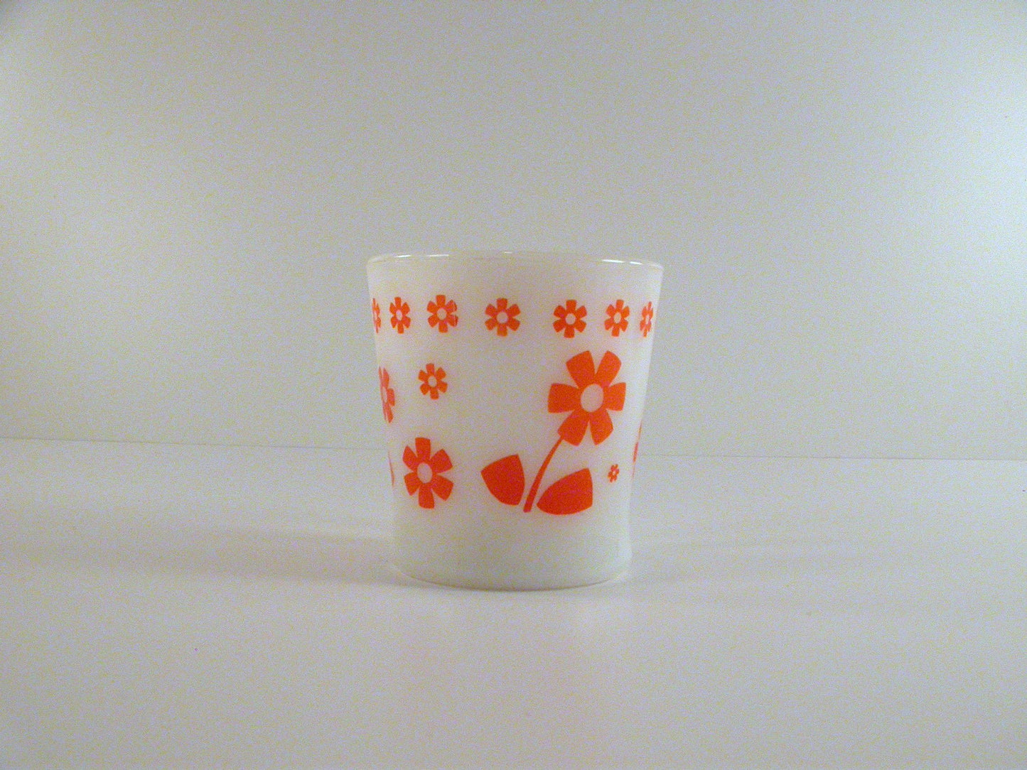 Fire King Mug with Orange Flowers
