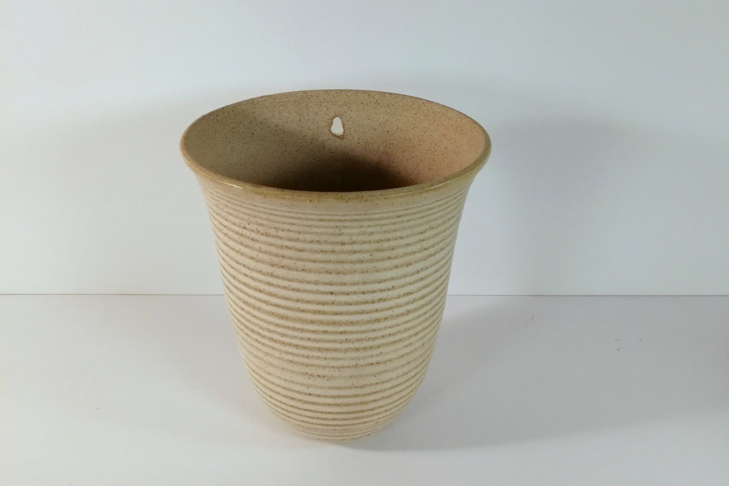 Hansen-Ross Pottery | Studio Pottery Wall Pocket | Cream Glaze