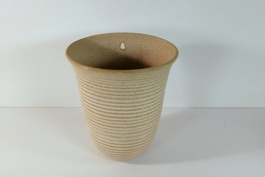 Hansen-Ross Pottery | Studio Pottery Wall Pocket | Cream Glaze