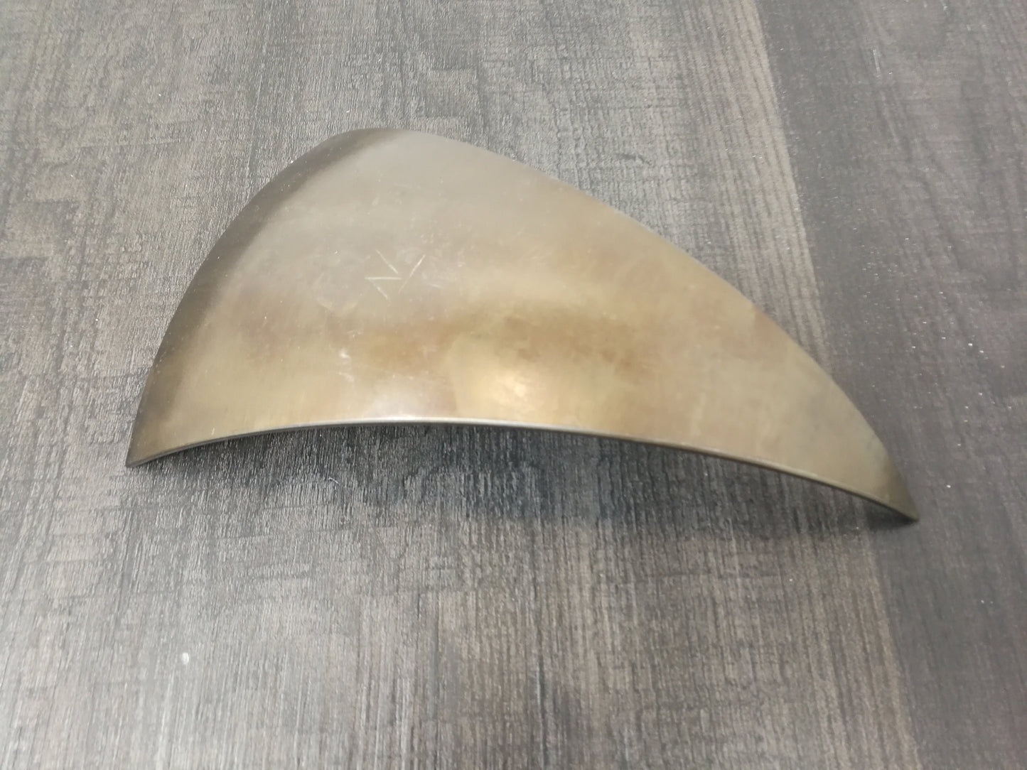 Forged Metal Abstract Plate | Curved Triangular Design Art Metal Dish | Minimalist Design