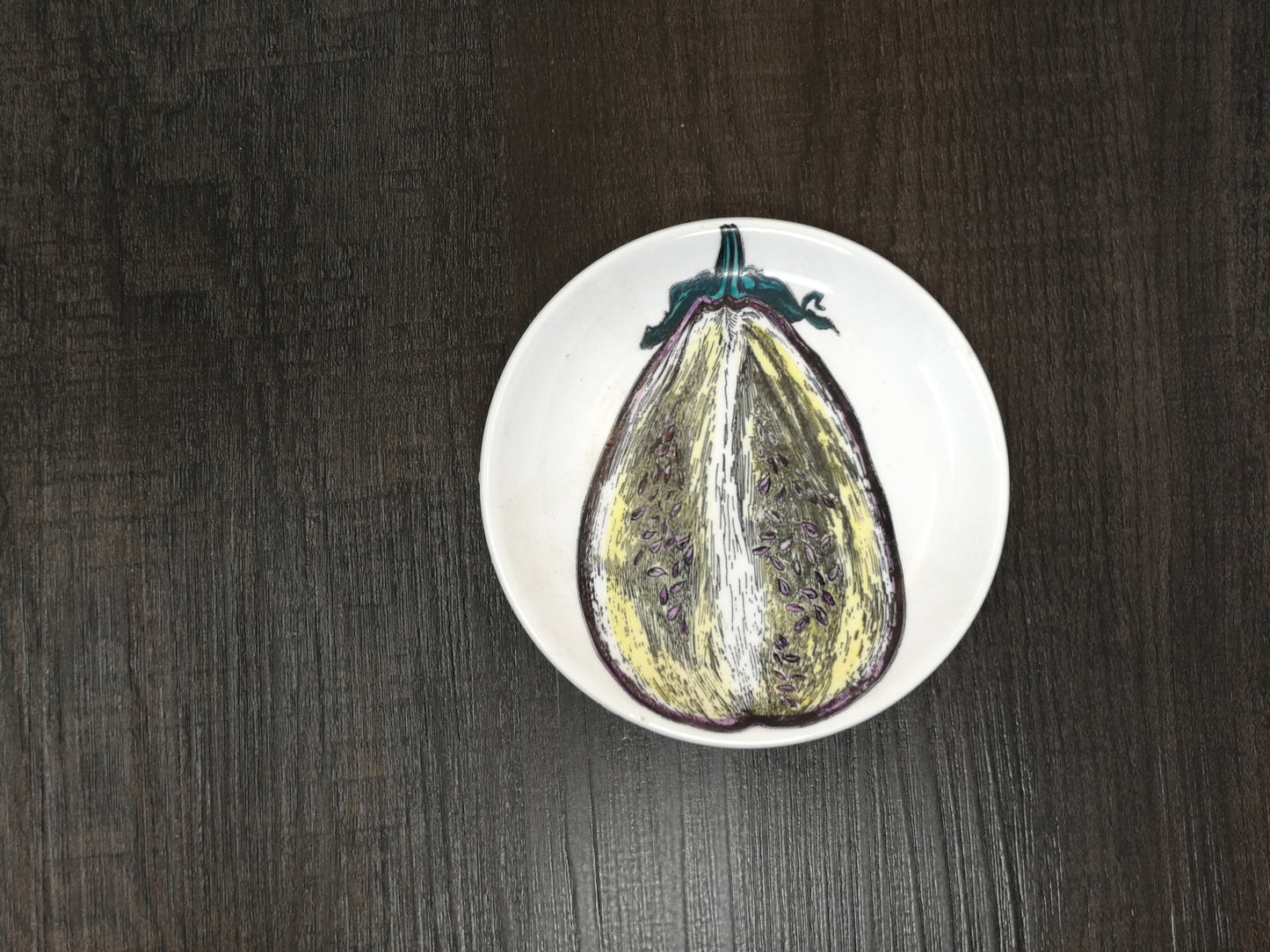 Pair of Piero Fornasetti Sezione Di Frutta 'Cut Fruit' Coaster Plates | 1960's Italian Design