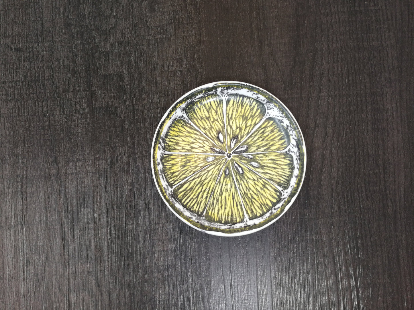 Pair of Piero Fornasetti Sezione Di Frutta 'Cut Fruit' Coaster Plates | 1960's Italian Design