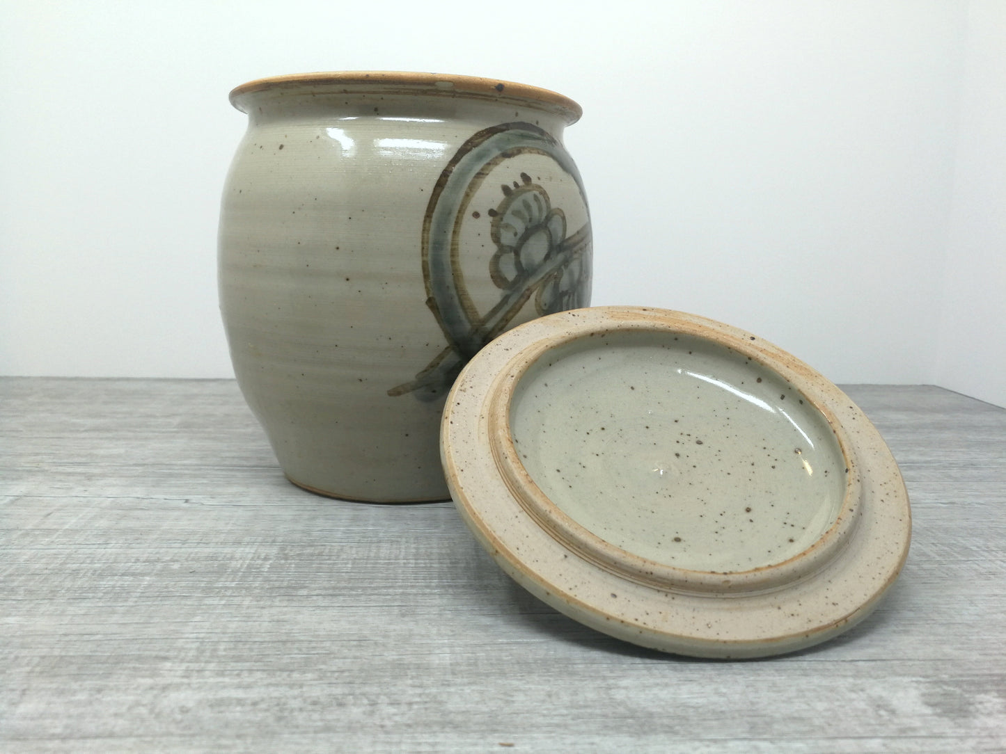 Gary Cherneff Large Stoneware Lidded Jar | Hand Thrown Studio Pottery | Kitchen Storage