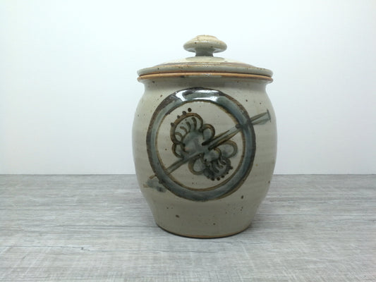 Gary Cherneff Large Stoneware Lidded Jar | Hand Thrown Studio Pottery | Kitchen Storage