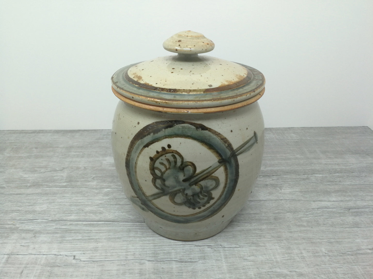 Gary Cherneff Large Stoneware Lidded Jar | Hand Thrown Studio Pottery | Kitchen Storage