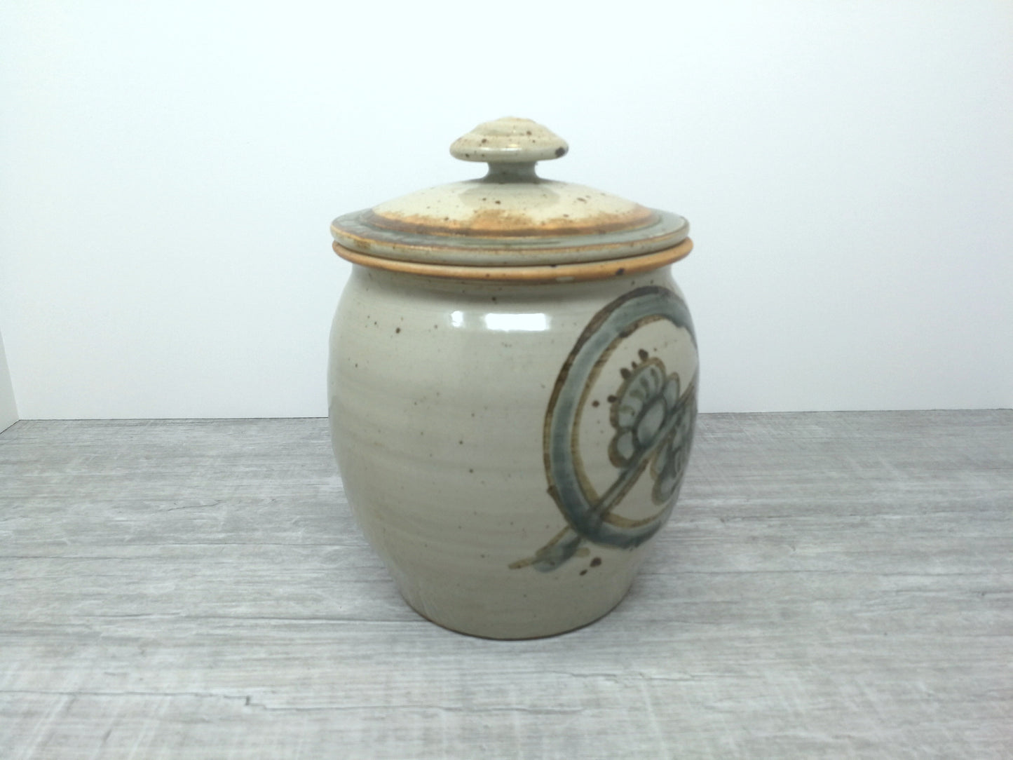 Gary Cherneff Large Stoneware Lidded Jar | Hand Thrown Studio Pottery | Kitchen Storage
