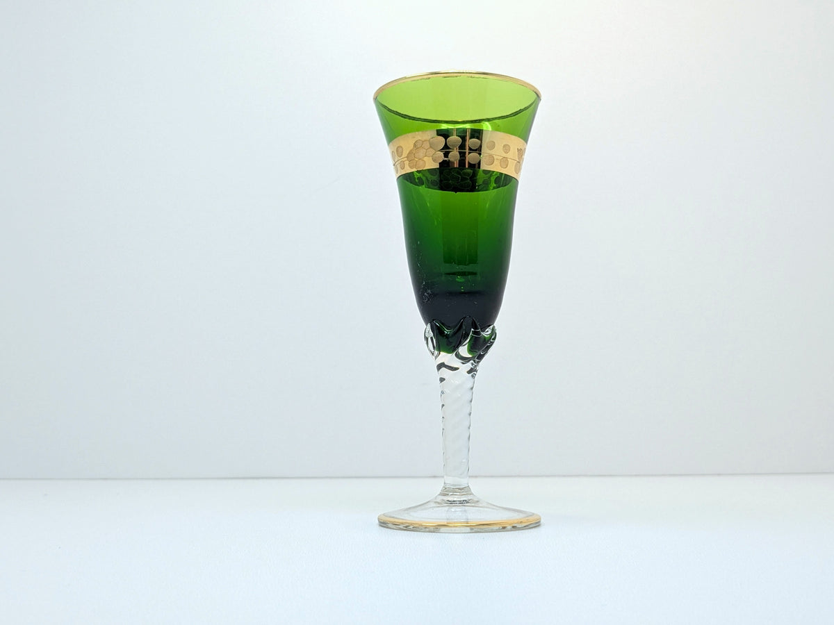 Murano Stemware Emerald Glass | Hand Blown Italian Glass