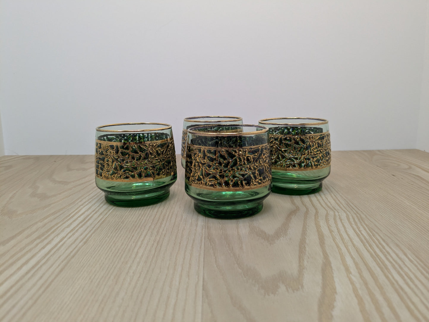 Mid-Century Dominion Glass Tumblers | Culver Style Mint Green Glass