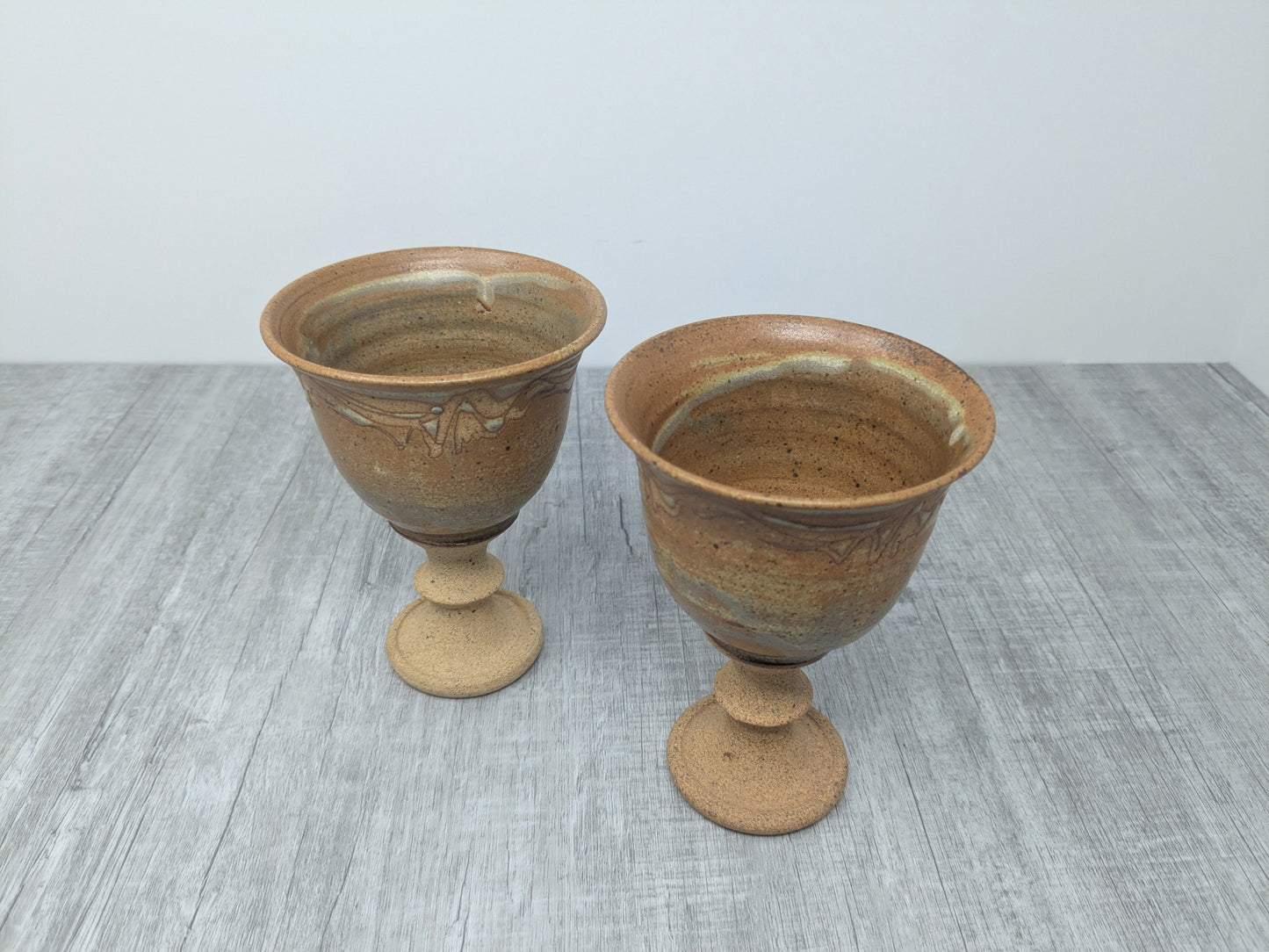 Linda Mackie Stoneware Goblets | Swan Lake Pottery